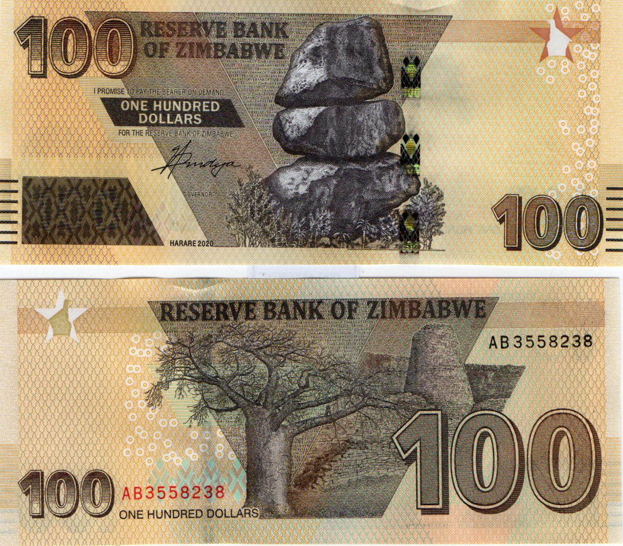 Zimbabwe #W106 100 Dollars